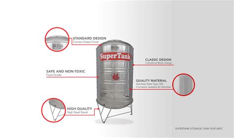 SuperTank Stainless Water Tank Vertical Type - CONST.PH