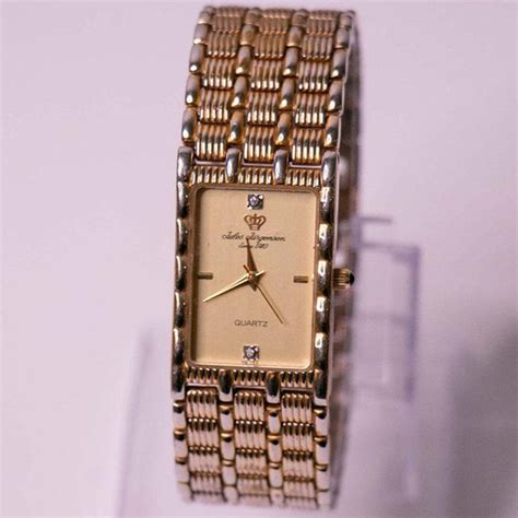 RARE Gold-tone Jules Jurgensen Watch | Vintage Diamond Quartz JJ Watch – Vintage Radar