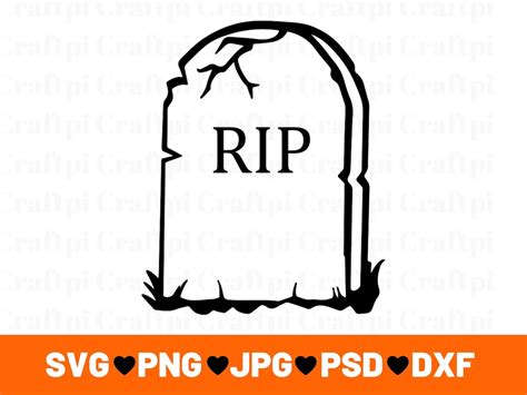 RIP Tombstone Halloween Svg, RIP Tombstone Halloween Cut Files for Cricut, RIP Tombstone Cut ...