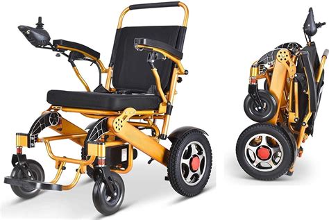 Fold and Travel Electric Wheelchair Power Wheelchair Mobile Wheelchair Foldable Portable Medical ...