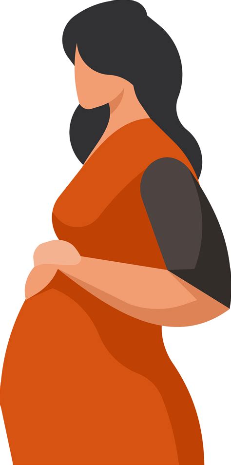 6 Months Pregnant Clipart Transparent