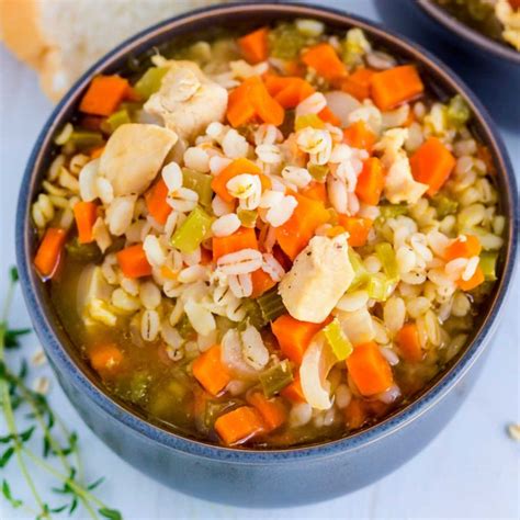 Easy Chicken Barley Soup Recipe • Food Folks and Fun