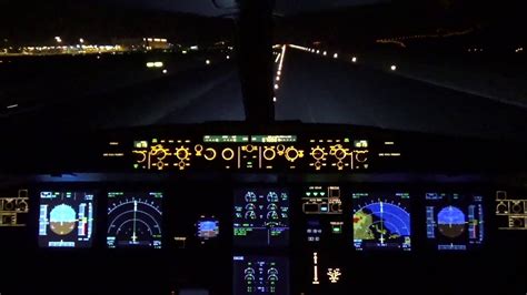 Airbus A320 Cockpit Night