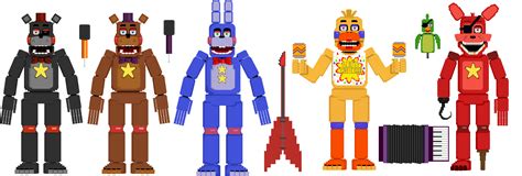 Fnaf6 FFPS Animatronics 8-bit (1 part) by 133alexander on DeviantArt