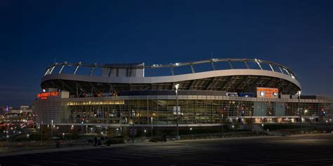 Denver Broncos Stadium At Night