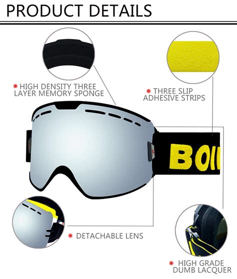 Goggles & Lenses Outdoor Recreation vTopTek OTG Ski Goggles,Anti Fog Snowboard Goggles UV ...