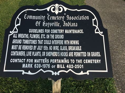 Haysville Community Cemetery på Haysville, Indiana ‑ Find a Grave-begravningsplats