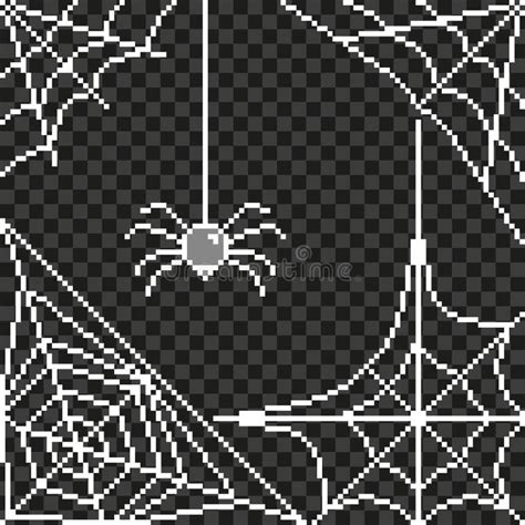 Vecteur Détaillé D'illustration De Cadre De Toile D'araignée De Pixel ...