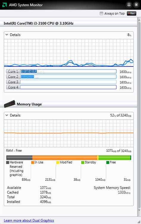 AMD System Monitor 1.0.0.9 - Download, Review, Screenshots