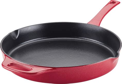 Amazon.com: Rachael Ray Enameled Cast Iron Skillet/Fry Pan with Pour ...