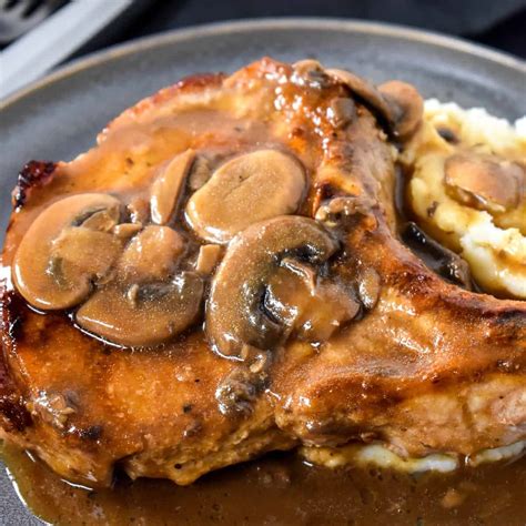 Mushroom Pork Chops - Cook2eatwell