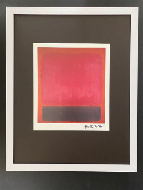 Mark ROTHKO 1970 Signed Print ABSTRACT Framed in a New 11x14 In ...