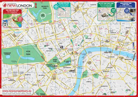 Maps Update #600424: Tourist Map of London England – London Tourist Map London England mappery ...