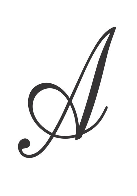 Letter a in Cursive - Psfont tk