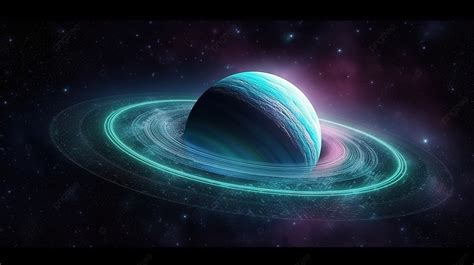 Stunning Nighttime View Of Planet Uranus Realistic 3d Rendering Background, Space Wallpaper ...