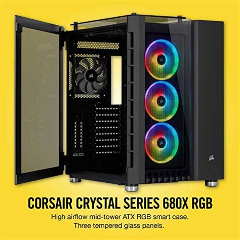 Corsair Crystal Series 680X RGB High Airflow Tempered Glass ATX Smart Case (CC-9011168-WW)