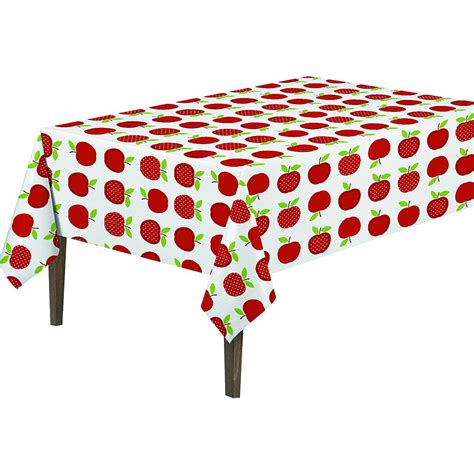 Berrnour Home Vinyl Tablecloth Cute Apple Design Indoor/Outdoor ...