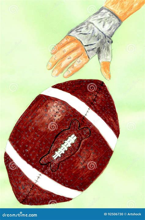 Rugby Ball Sketch stock illustration. Illustration of football - 92506730