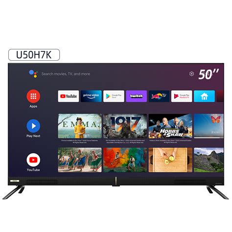 CHiQ U50H7 50 Inch (126cm) LED Frameless Smart TV 4K UHD Android 9.0 ...