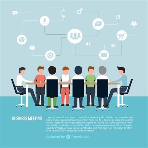 Business meeting infographic Vector | Free Download