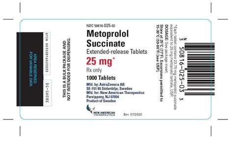 Metoprolol Succinate - FDA prescribing information, side effects and uses