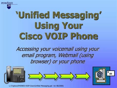 PPT - ‘Unified Messaging’ Using Your Cisco VOIP Phone PowerPoint ...