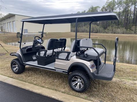 2022 Advanced EV Champagne 6 Passenger Advent 4+2 Street Legal Golf Cart - Street Legal Golf Carts