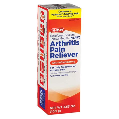 H-E-B Arthritis Pain Reliever Diclofenac Sodium Topical Gel - Shop Medicines & Treatments at H-E-B