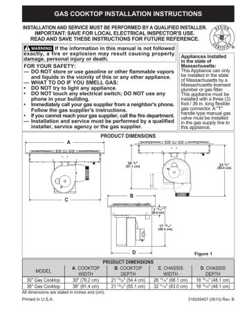 gas cooktop installation instructions | Manualzz