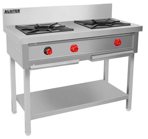 TWO BURNER GAS RANGE WITH SPLASH-BACK - Restaurant.Store