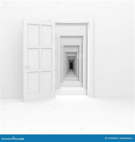 Infinite corridor. stock illustration. Illustration of tunnel - 13182934