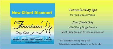 New Client Discount - Fountains Day Spa