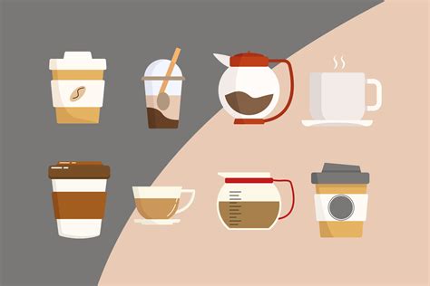 coffee vector illustrations simple minimalistic flat 26775819 Vector ...