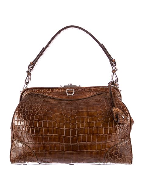 Ralph Lauren Crocodile Frame Bag - Handbags - WYG20150 | The RealReal