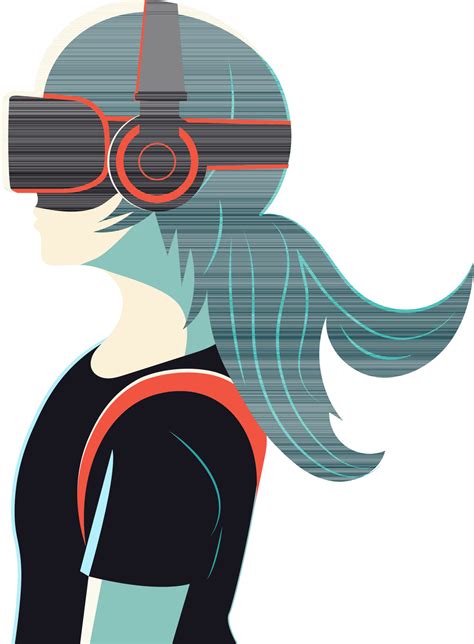 Adorable Young Girl Character Wearing VR Headset. Generative AI Illustration. 24502624 Vector ...