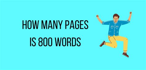 How Many Pages is 800 Words? - Foxblogging