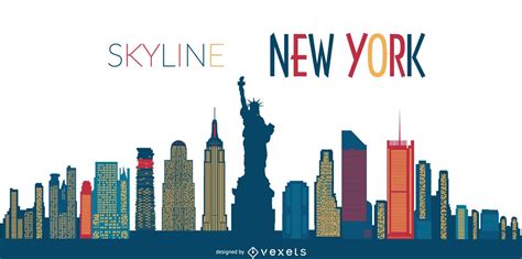 New York Skyline Illustration Vector Download