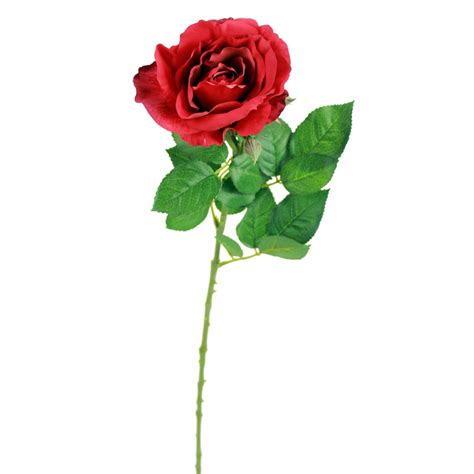 Rose rouge artificielle 67 cm - Roses artificielles - Artiplantes