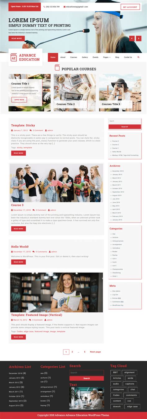 Best Free Education WordPress Theme for Schools and Colleges