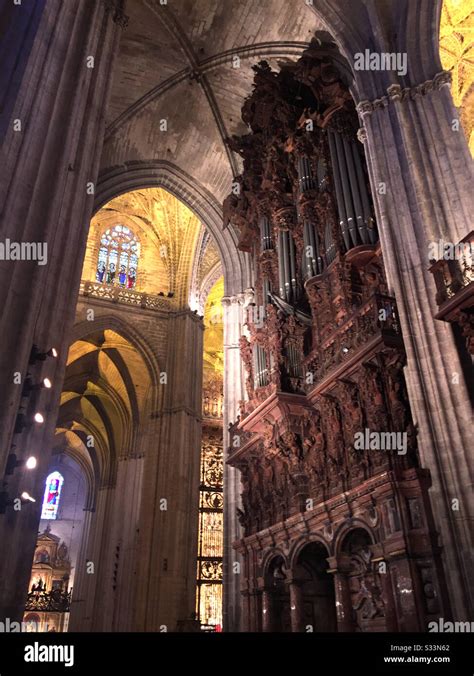 Malaga Cathedral interior Stock Photo - Alamy