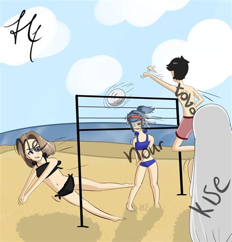 Cabin05 beach volleyball!🏖🏐🏐 | Anime Art Amino