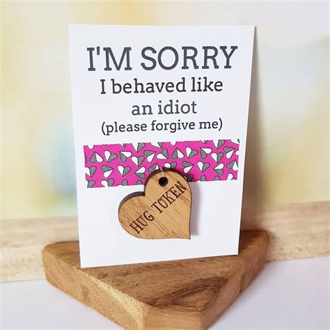 Sorry Card Apology Card Sorry I am an Idiot Sorry Message | Etsy | Apology gifts, Sorry cards ...