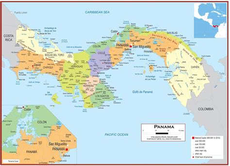 Mapa De Panama Playas