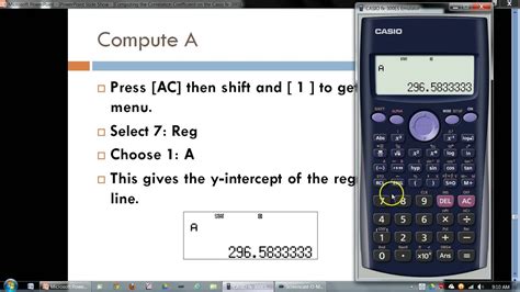 Computing the Linear Regression Equation with the Casio fx-300 ES ...