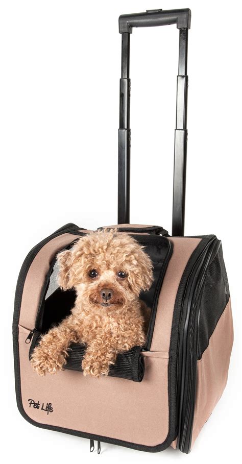 Pet Life ® 'Pawdon Me ' Wheeled Airline Approved Travel Collapsible Pet Dog Carrier - Walmart.com