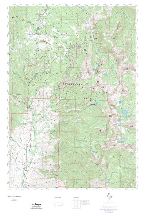 MyTopo Elkhorn Hot Springs, Montana USGS Quad Topo Map