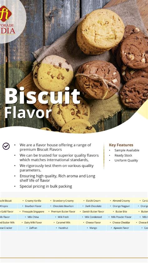 BISCUIT FLAVOURS MANUFACTURER: An immersive guide by flavorade india