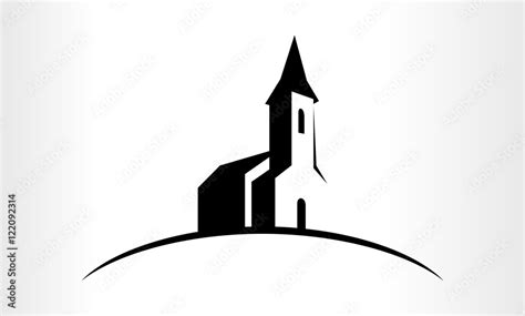 Vector logo Illustration of a Church Stock Vector | Adobe Stock