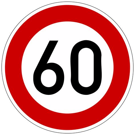 Speed limit of 60 kilometers free image download