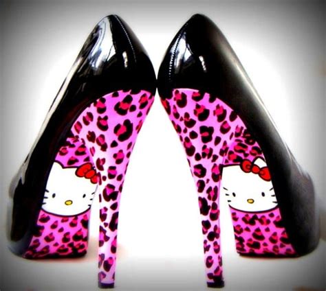 Hello Kitty High Heels Vegan Stiletto Shoes by GabbieCustomArt